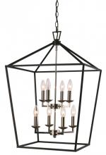 Trans Globe 10268 PC/BK - 8LT PENDANT-BIRD CAGE-PC/BK